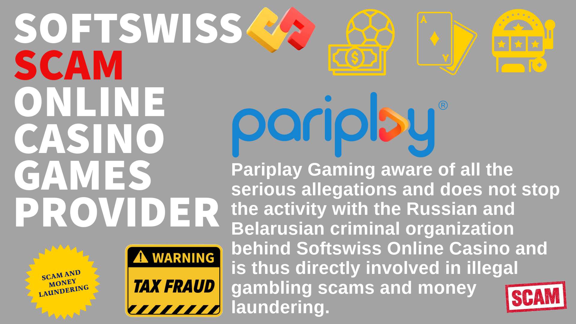 Pariplay - softswiss scam - Casino by Softswiss